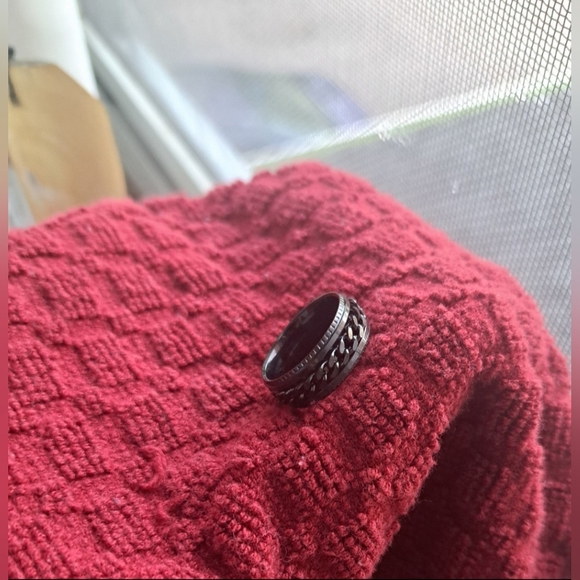 New, Classic black wedding band men's size 7 jewelry - Picture 7 of 9